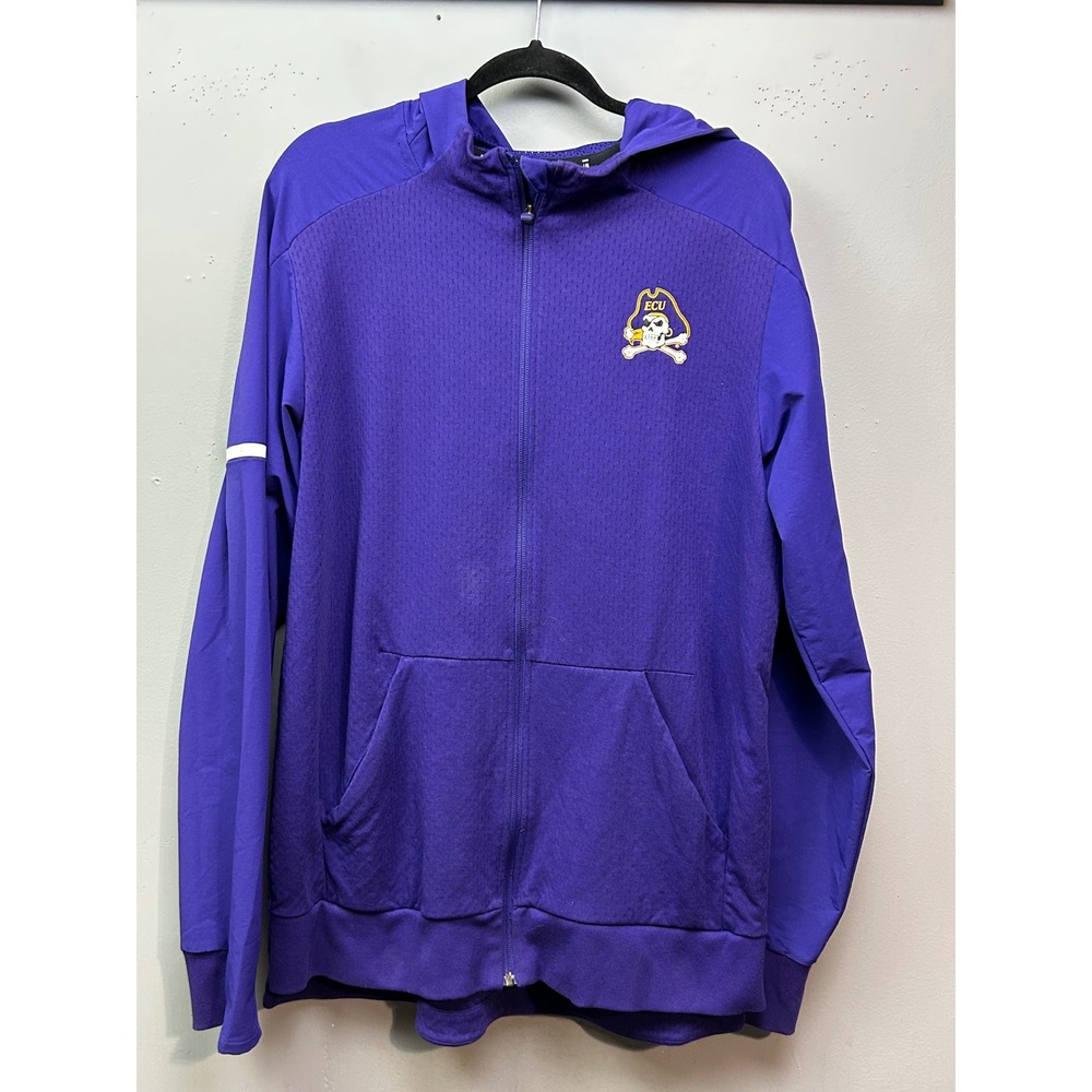 ECU‎ Pirates Purple Full Zip Hoodie Jacket Mens Large East Carolina NCAA Pockets